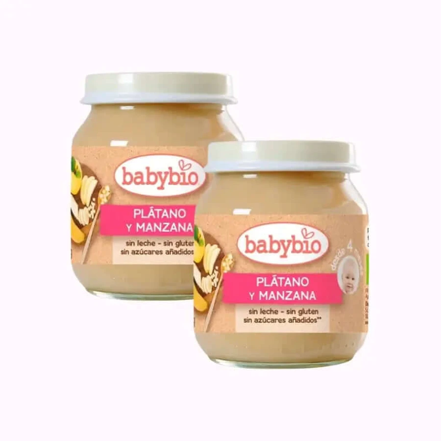 Babybio Banan i Jabłko, opakowanie 2 x 130 g: ceny i cechy