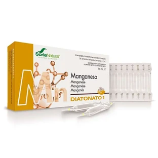 Soria Natural Diatonato 1 Manganese , 28 ampoules of 2 ml
