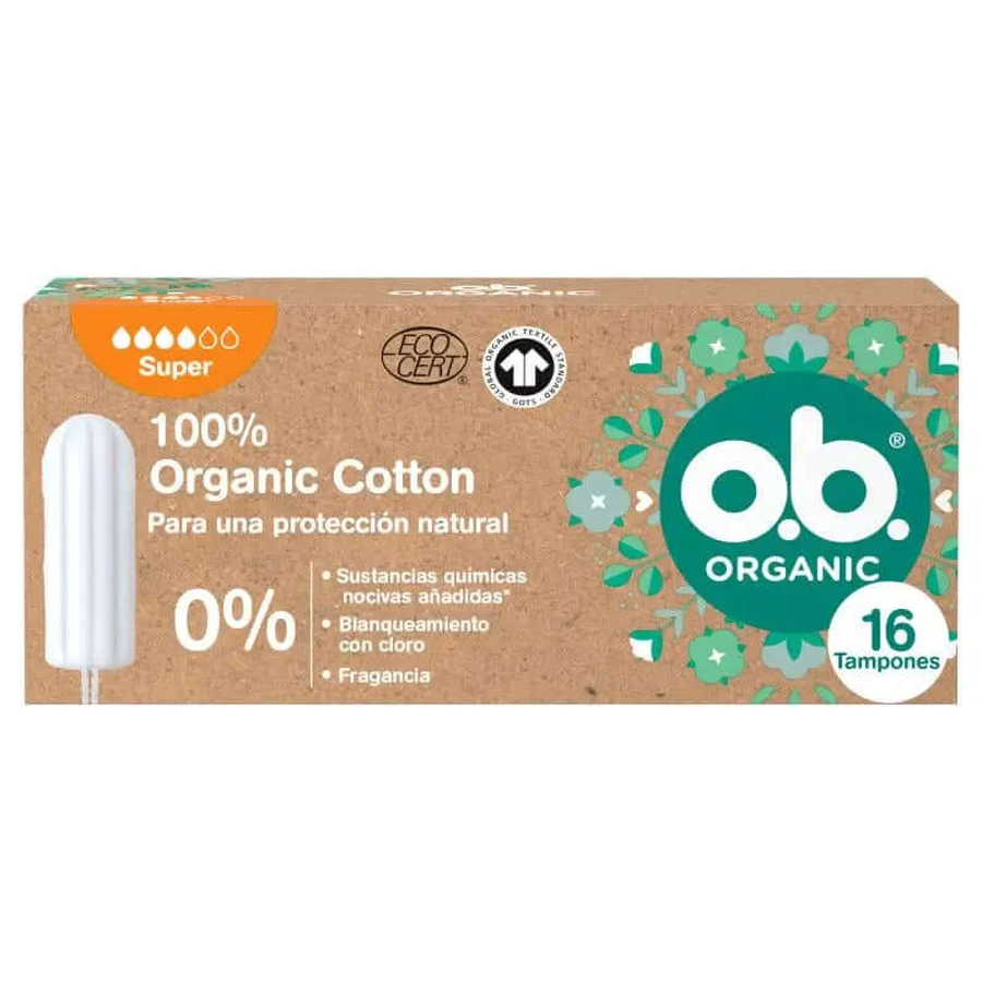 Ob Tampone Digitale Biologico Super, 16 unità
