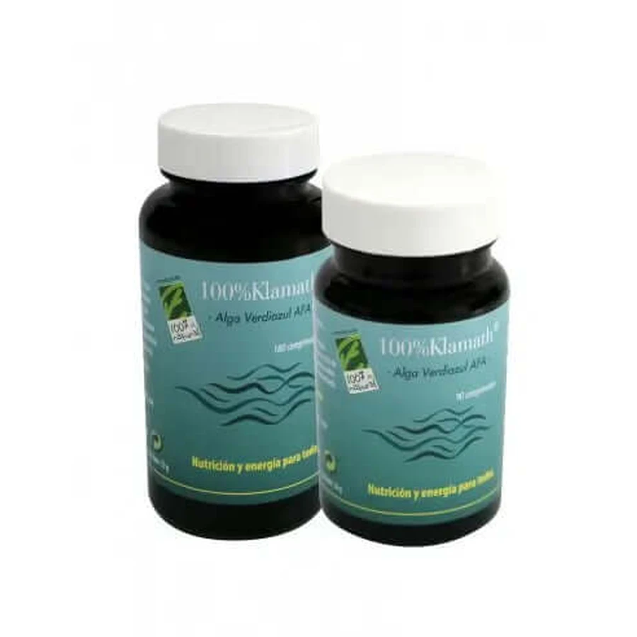 Cien Por Cien Natural Alga Klamath (Alga Verdiazul Afa) 90 Comprimidos