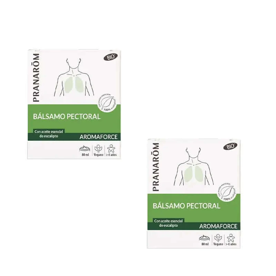Pranarôm Cápsulas Bronquios Con Aceites Esenciales 100% Bio , 2X30 Cápsulas