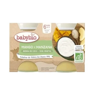 Babybio Joghurt Kokosnuss Kokosnuss Mango Ananas Apfel - 2X130 gr
