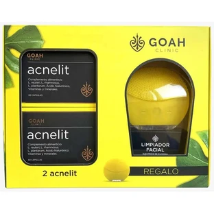 Pachet Goah Acnelit + Set cadou de curățare facială, 120 capsule