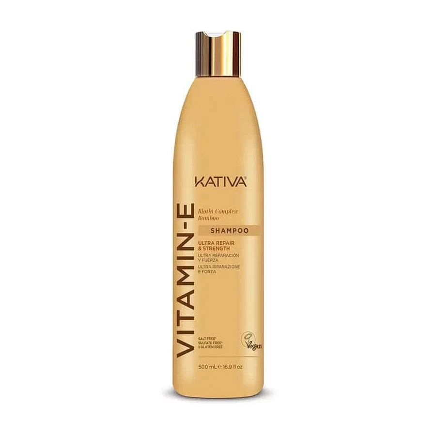 Kativa Vitamine E Biotine Bamboe Shampoo, 500 ml