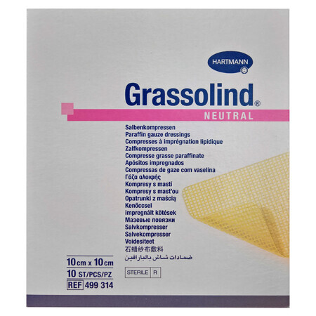 Hartmann Garza Sterile Grassolind 10x10cm 10 Pezzi