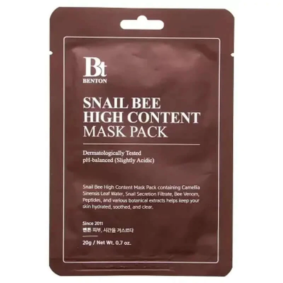 Benton Snail Bee High Content Mask, 20 g: ceny i cechy