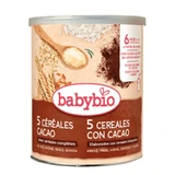 Babybio 5 Cereales con Cacao , 220 gr