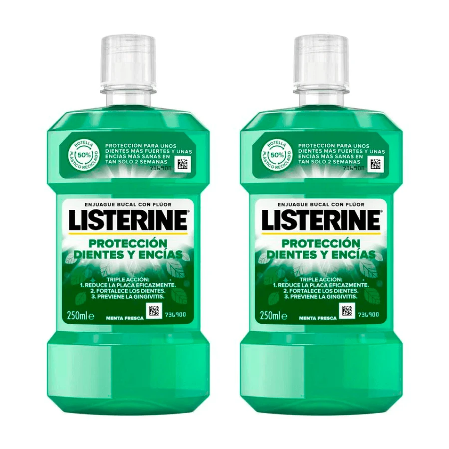 Listerine Duplo - Collutorio denti e gengive, 2 x 250 Ml