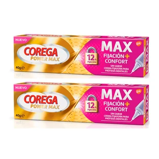 Corega Duplo Max Fixation + Comfort krem mocujący do protez zębowych, 2 x 40 g