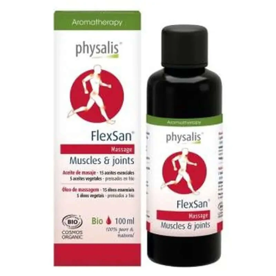 Physalis Flexsan Ulei de masaj pentru mușchi și articulații 100M