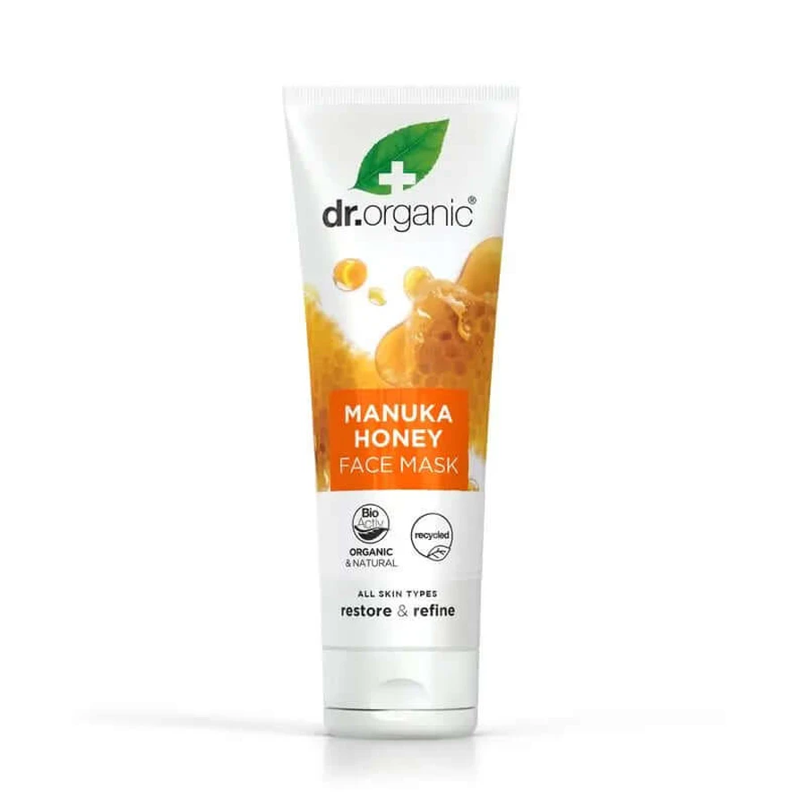 Mască de față cu miere de Manuka Dr.Organic pentru piele uscată și sensibilă, 125 ml