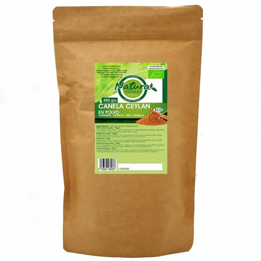 Natura Premium Cynamon cejloński w proszku Bio, 400 gr: ceny i cechy