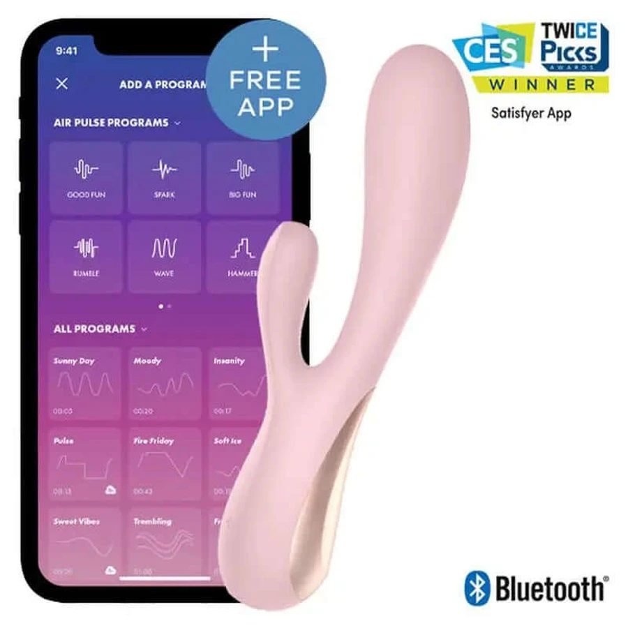 Satisfyer Connect Mono Flex Roze Met App