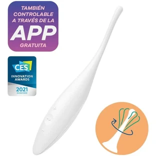 Satisfyer Connect Twirling Joy Clitoris Stimulator - Wit