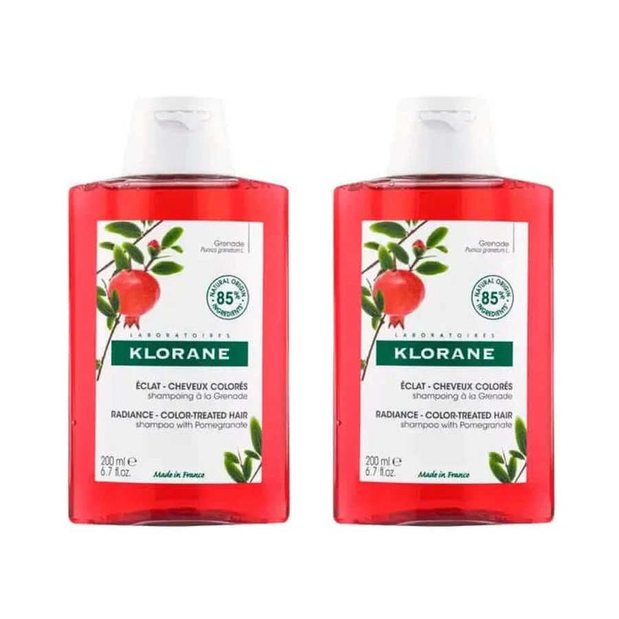 Klorane Shampooing à l'extrait de grenade 2X200 Ml