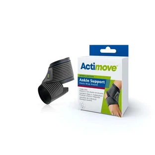 Actimove Elastic Ankle Brace With Adjustable Stabilizing Strap, Black, Size L
