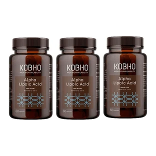 Kobho Labs Triplo Alpha Liponzuur Supplement, 3 x 3 x 60 capsules
