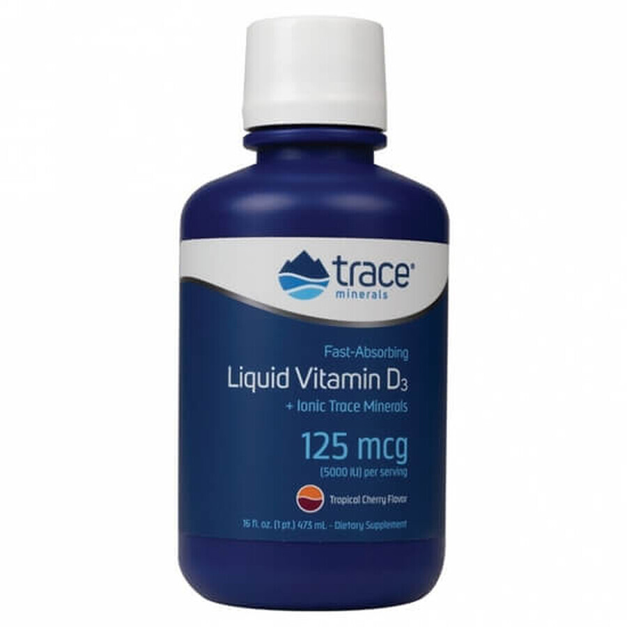 Vitamine D3 vloeibaar 125 mcg, 473 ml, Trace Minerals
