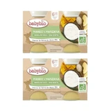 Babybio Yogurt Coconut Coconut Mango Pineapple Apple, Pack 4x130 gr