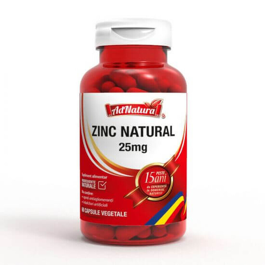 Zinc Naturel, 60 gélules, AdNatura