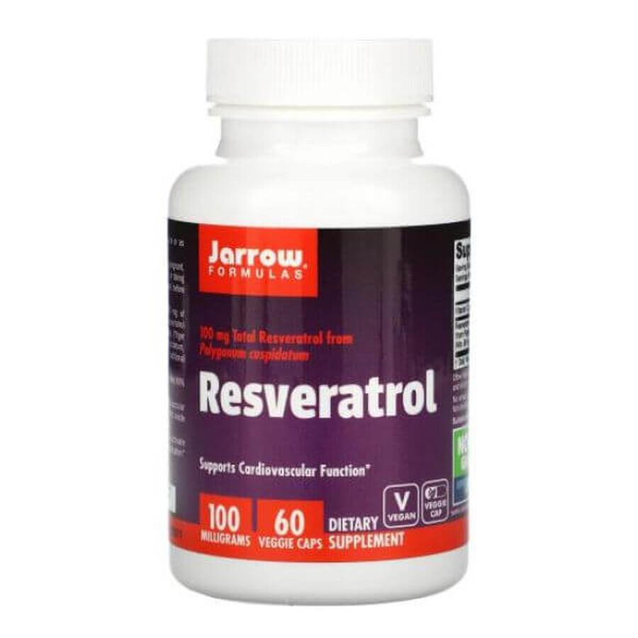 Resvératrol Jarrow Formulas, 100 mg, 60 gélules végétales, Secom