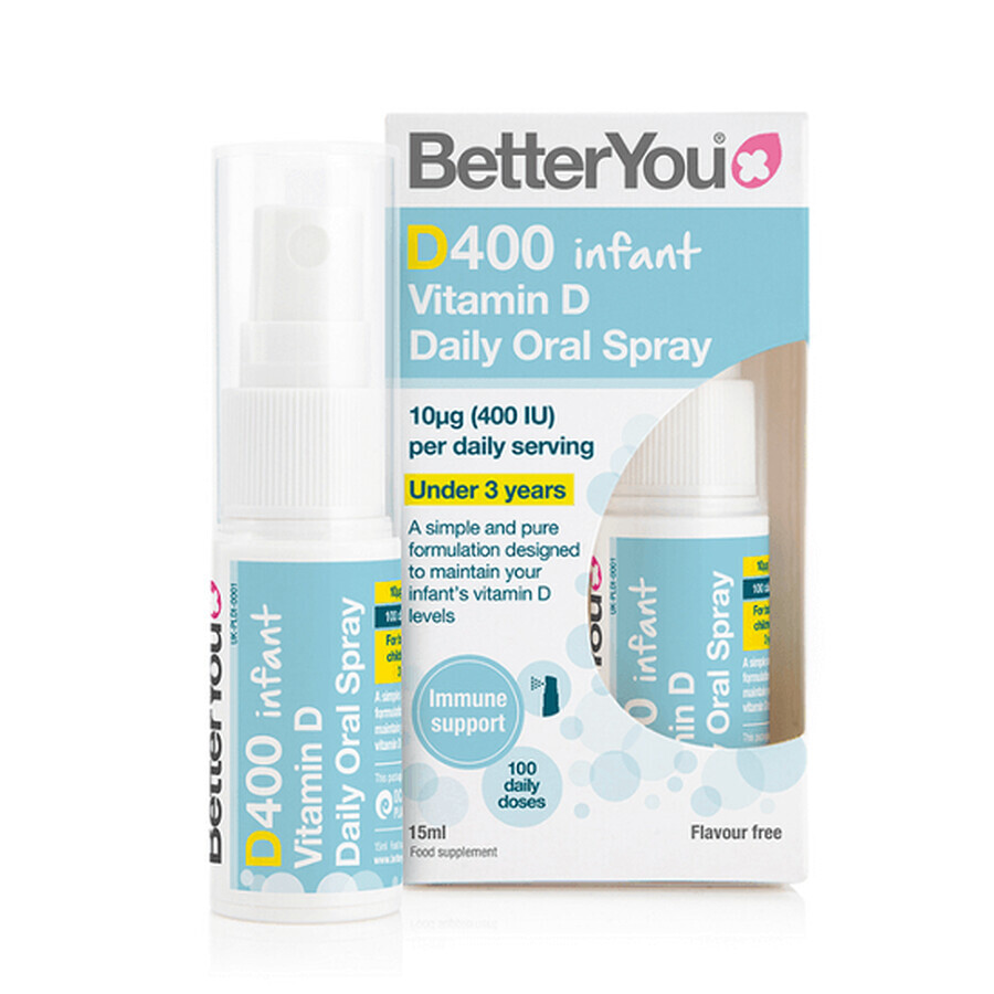 Vitamin D Mundspray Säugling, 400IU, 15ml, BetterYou