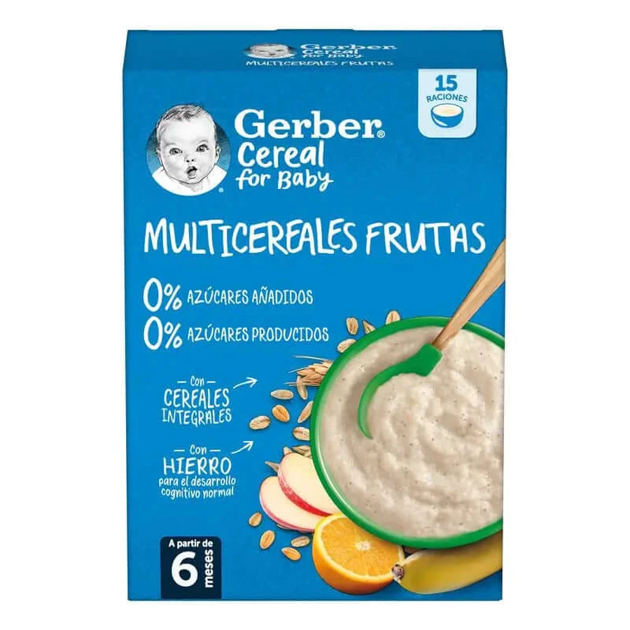 Gerber Meergranen Fruit 0% Suikers, 270 gram