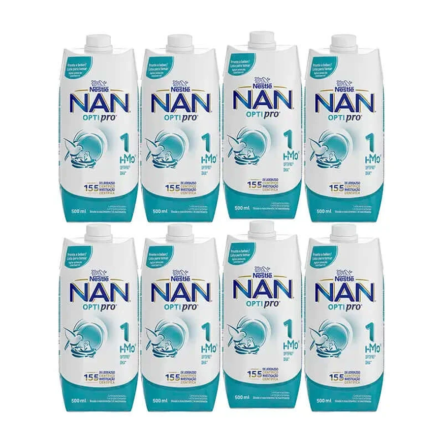 Nestlé Nan Optipro 1 Flüssigkeit, 8X500 ml