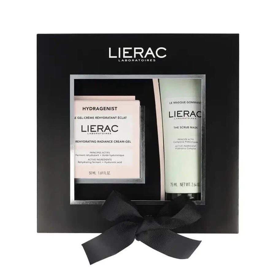 Lierac Hydragenist Hydragenist Hydrating Brightening Gel Cream + Exfoliating Mask Box, 125 ml