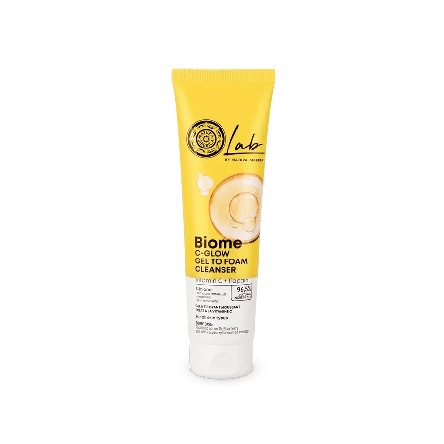Natura Siberica Foaming Facial Cleansing Gel Cglow, 140 Ml
