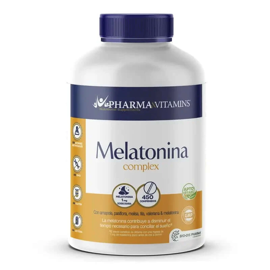 Pharma & Vitamins Melatonine 1 Mg. Complex (Geschikt Voor Veganisten) , 450 tabletten