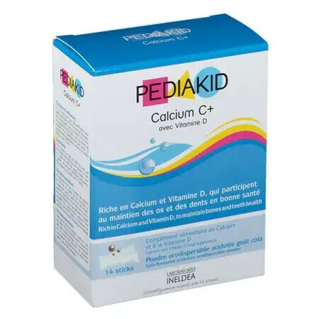 Calcium et Vitamine D3 + Calcium C+, 14 sachets, Pediakid