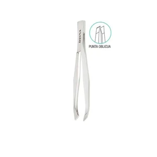 Disna Pince à épiler coudée chromée 8,5 cm, unité 1
