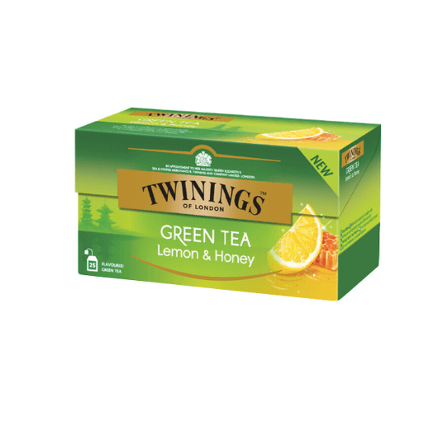 Ceai verde cu aroma de lamaie si miere, 25 plicuri, Twinings