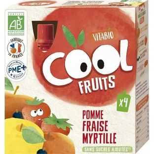 Vitabio Cool Fruits Apple, Strawberry & Blueberry 90 Gr, 4 unități