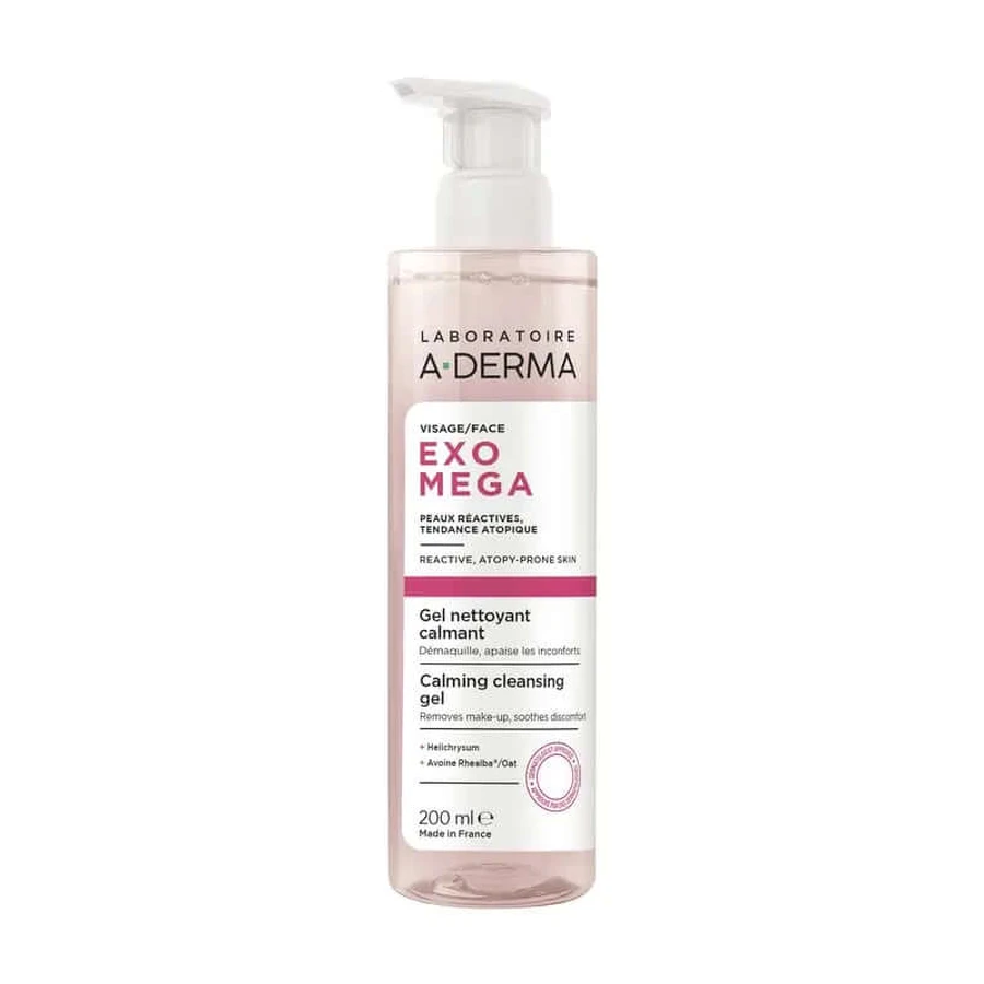 A-Derma Exomega Beruhigendes Gesichts-Reinigungsgel, 200 ml