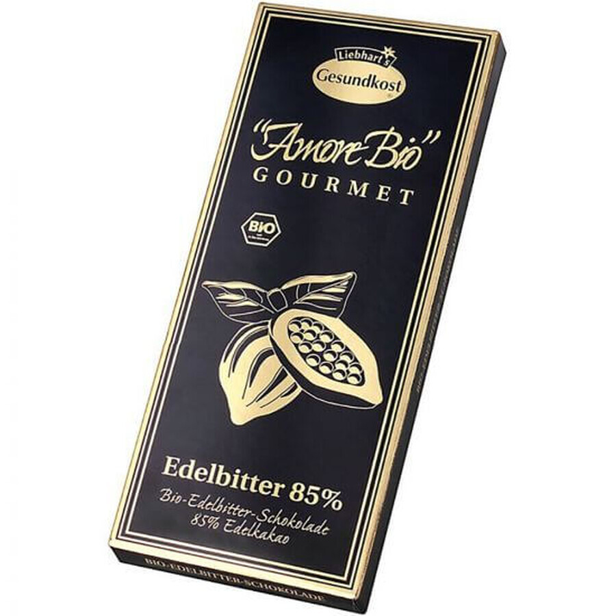 Zwarte Chocolade 85% Liefde Biologisch, 100 g, Liebhart`s