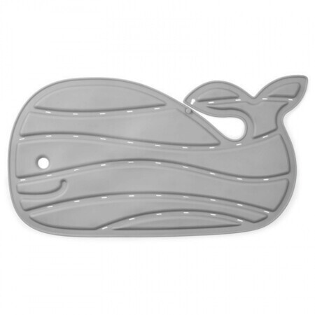 Moby walvisvormige antislip badmat, grijs, Skip Hop