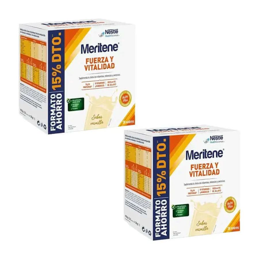 Meritene Strength & Vitality Vanilla Savings Pack 2 x 30 saszetek: ceny i cechy