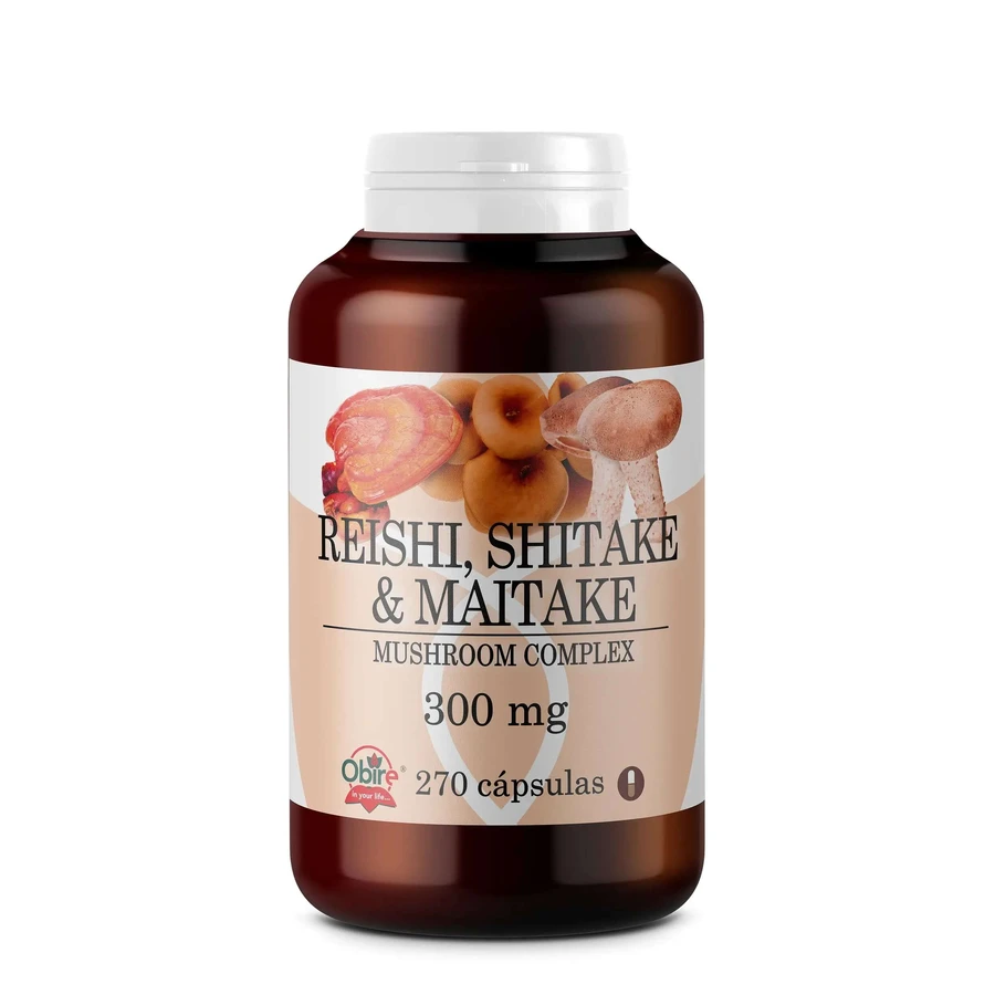 Obire Gran Formato Reishi + Shitake + Maitake 300 Mg , 270 capsules