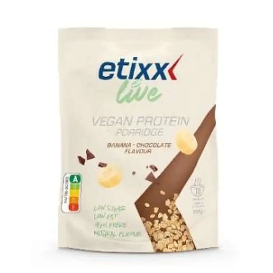 Etixx Live Porridge proteico vegano Banna-Choco 550G