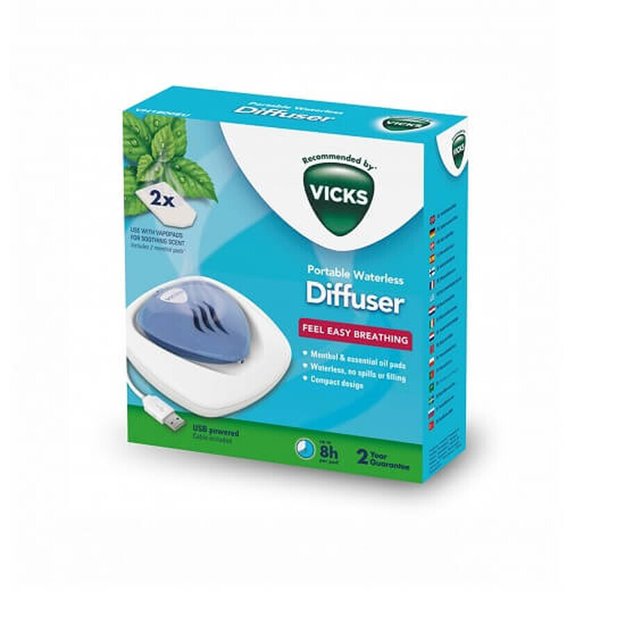 Difuzor de arome portabil cu cablu USB, Vicks