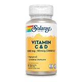 Solaray Vitamine C 1000 mg + Vitamine D 2000Ui 60 capsules