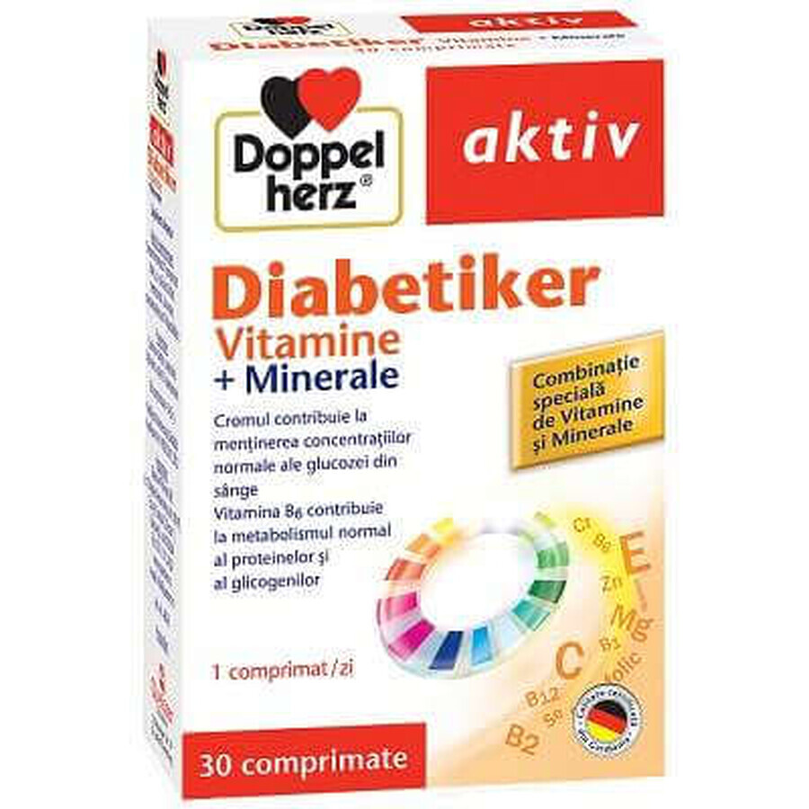 Vitamine e minerali Doppelherz Aktiv Diabetiker, 30 compresse, Queisser Pharma