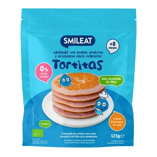 Smileat Mix Vollkorn-Haferflocken und Heidelbeer-Pfannkuchen, 125 gr ECO