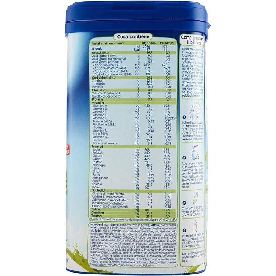 Formulă de lapte de continuare 2, +6 luni, 800 g, Humana