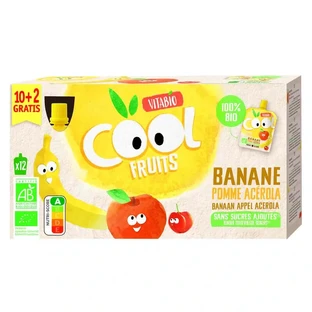 Vitabio Cool Fruits Apple & Banana 90 Gr, 12 sztuk