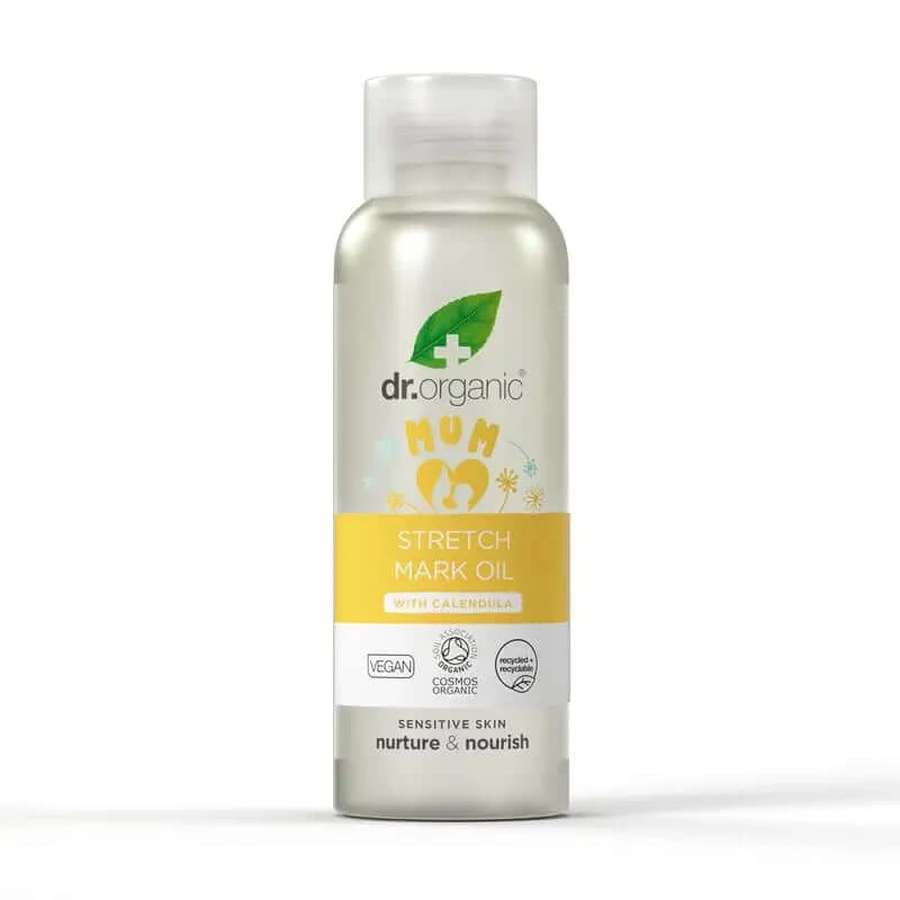 Dr.Organic Mom & Baby Dehnungsstreifen-Öl, straffend, glättend, pflegend, 100 ml