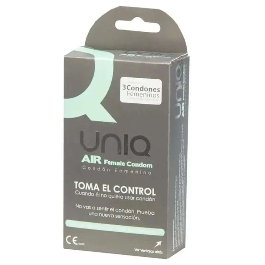 Préservatif féminin sans latex Uniq Air, 3 pièces