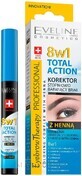 Cache-sourcils au henn&#233; 8 en 1 Total Action, 10 ml, Eveline Cosmetics